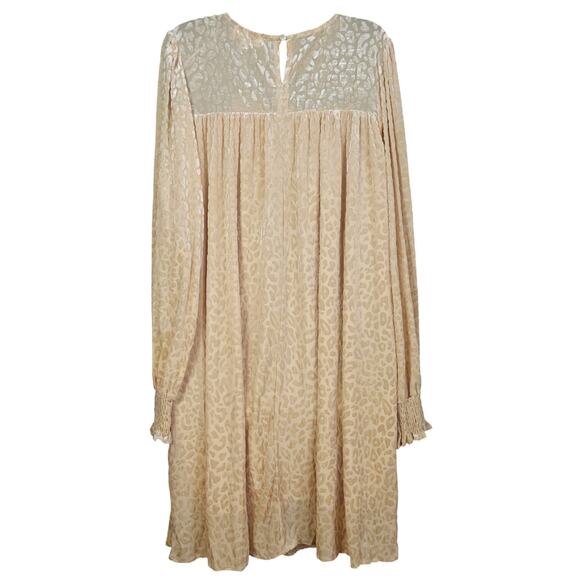 UMGEE USA Burnout Velvet Champagne Leopard Print Dress XL Extra Large NWT - Picture 2 of 7